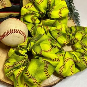 Softball scrunchies handmade